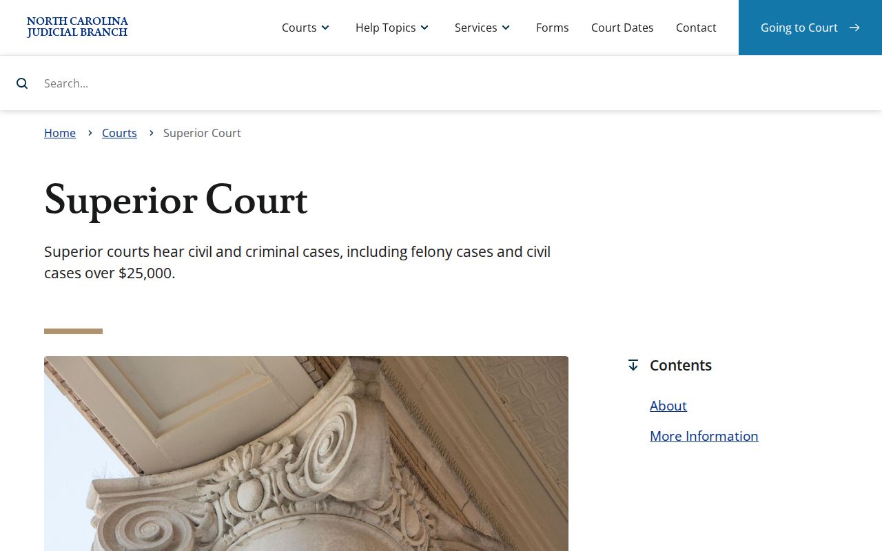Martin criminal docket Superior Court jurisdiction overview