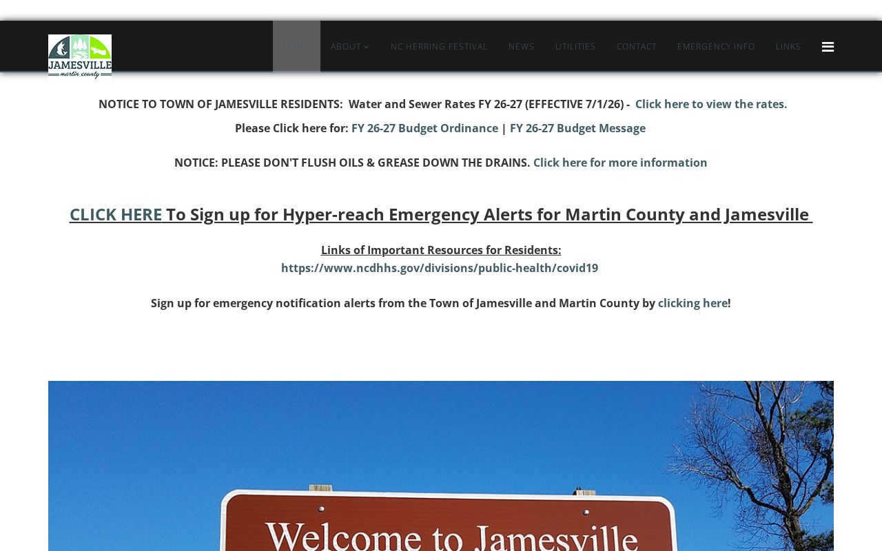 Jamesville court records official town utility-payment source image