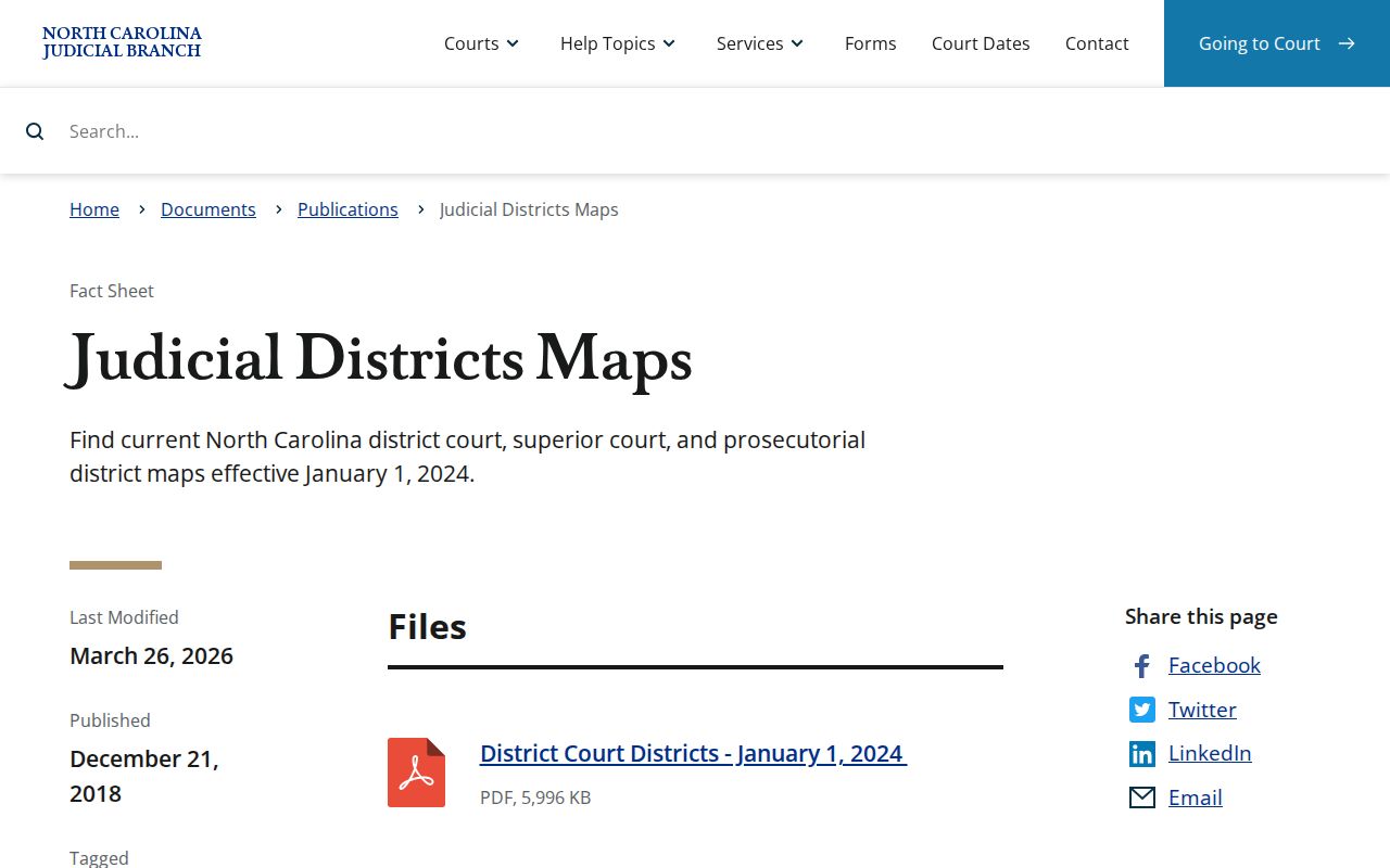 Martin County court docket judicial district map
